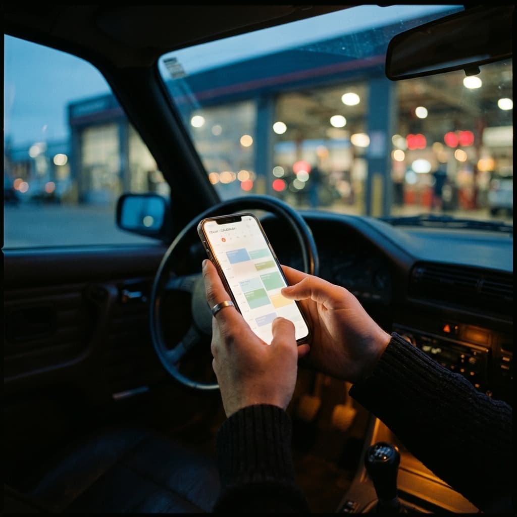 Klant maakt op de telefoon een afspraak bij de garage